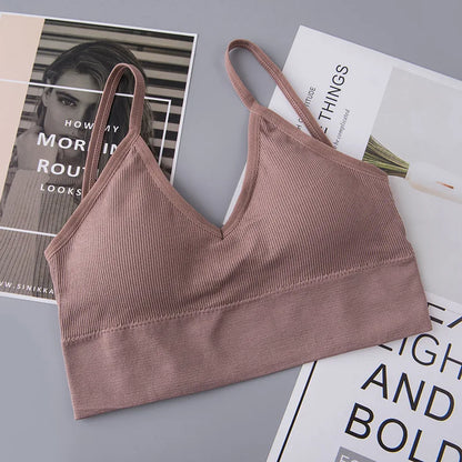 Women Bras Tube Top Seamless Underwear U Back Cropped Top Active Bra Fitness Top Lingerie Women Top Removable Pad