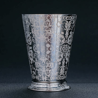 304 Stainless Steel Thick Etched Mint Julep Cocktail Glass