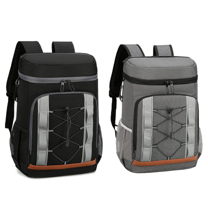 Grey-Black Cooler Backpack Leakproof Insulated  Backpack