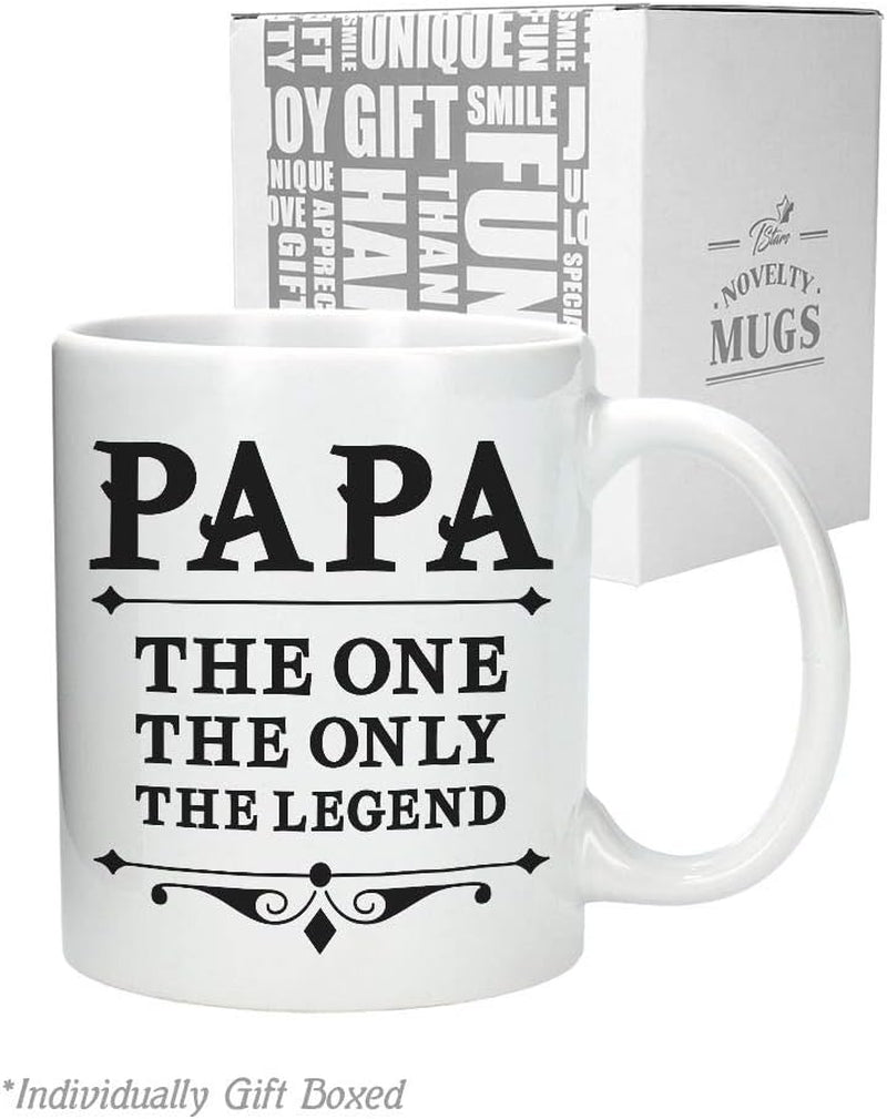 PAPA the One the Only the Legend Coffee Mug Father's Day Gift for Dad, Grandpa, Ceramic Mug 15 Oz