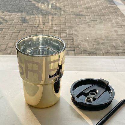 Wind Male And Female Students High Appearance Horizontal Straw Tumbler