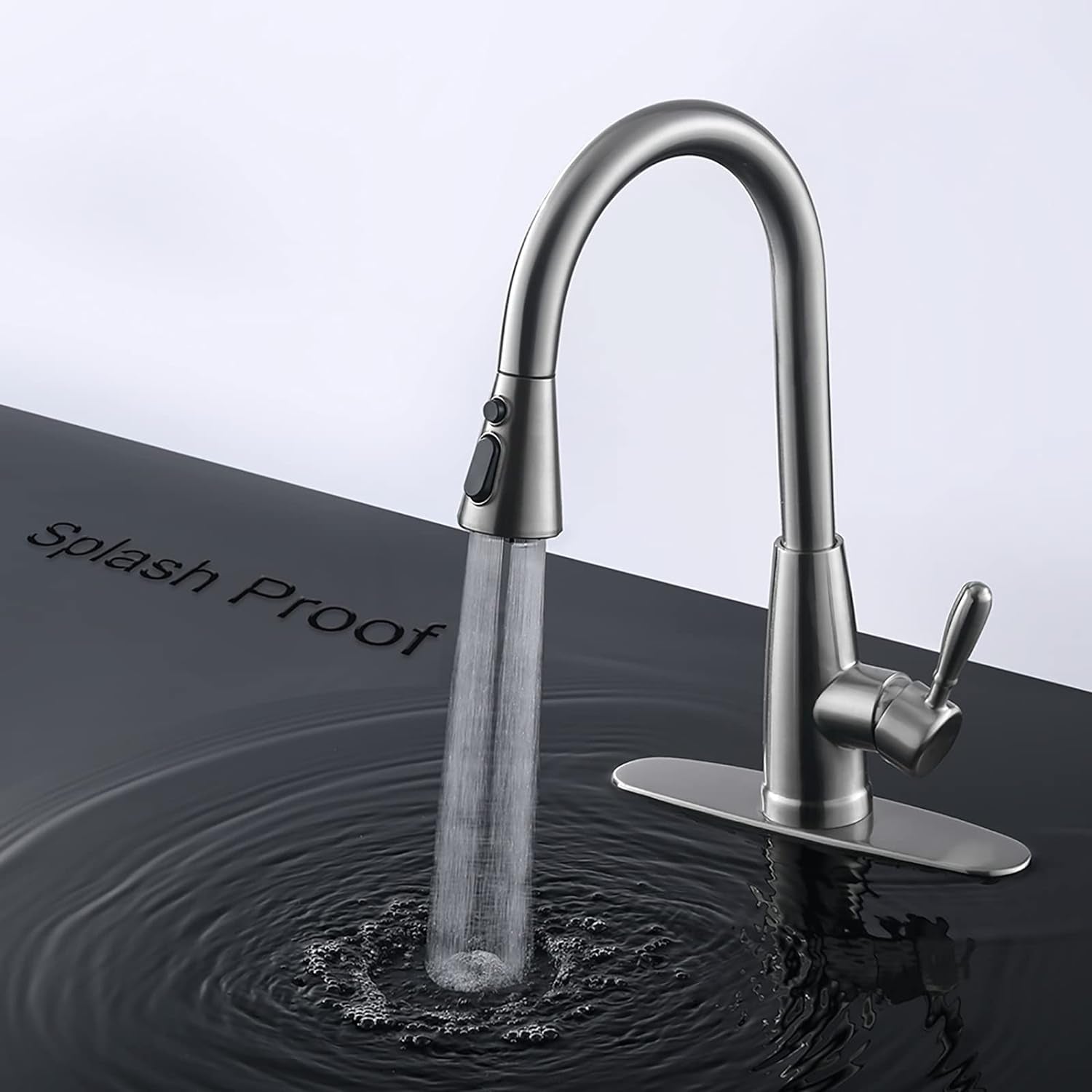 Kitchen Faucets, Kitchen Sink Faucet with Splash-Proof Sprayer