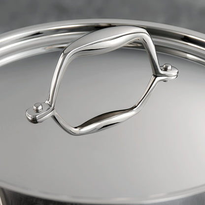 2 Qt Covered Sauce Pan Stainless Steel Tri-Ply Clad 