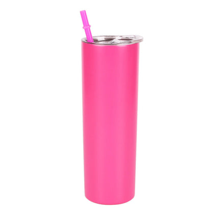 Double-Layer Stainless Steel Straw Tumbler, Insulated Slimming Water Cup