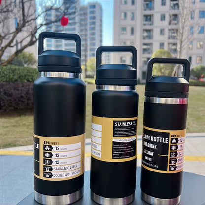 Large Capacity Water Bottle Stainless Steel Thermos Vacuum Insulated Flask