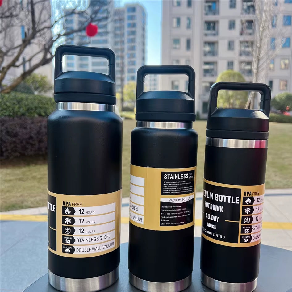 Large Capacity Water Bottle Stainless Steel Thermos Vacuum Insulated Flask