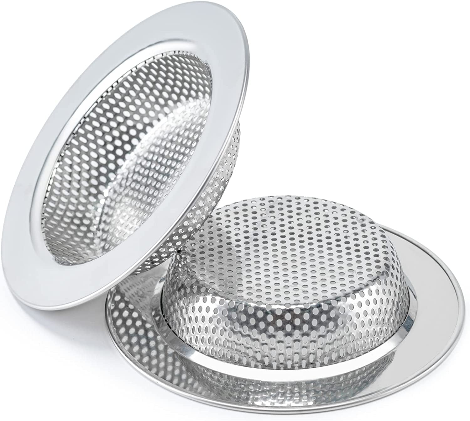 2 Pcs Sink Strainer, Upgraded Double-Layer Safe Design Kitchen Sink Strainer (Outer Diameter 4.5 Inch)