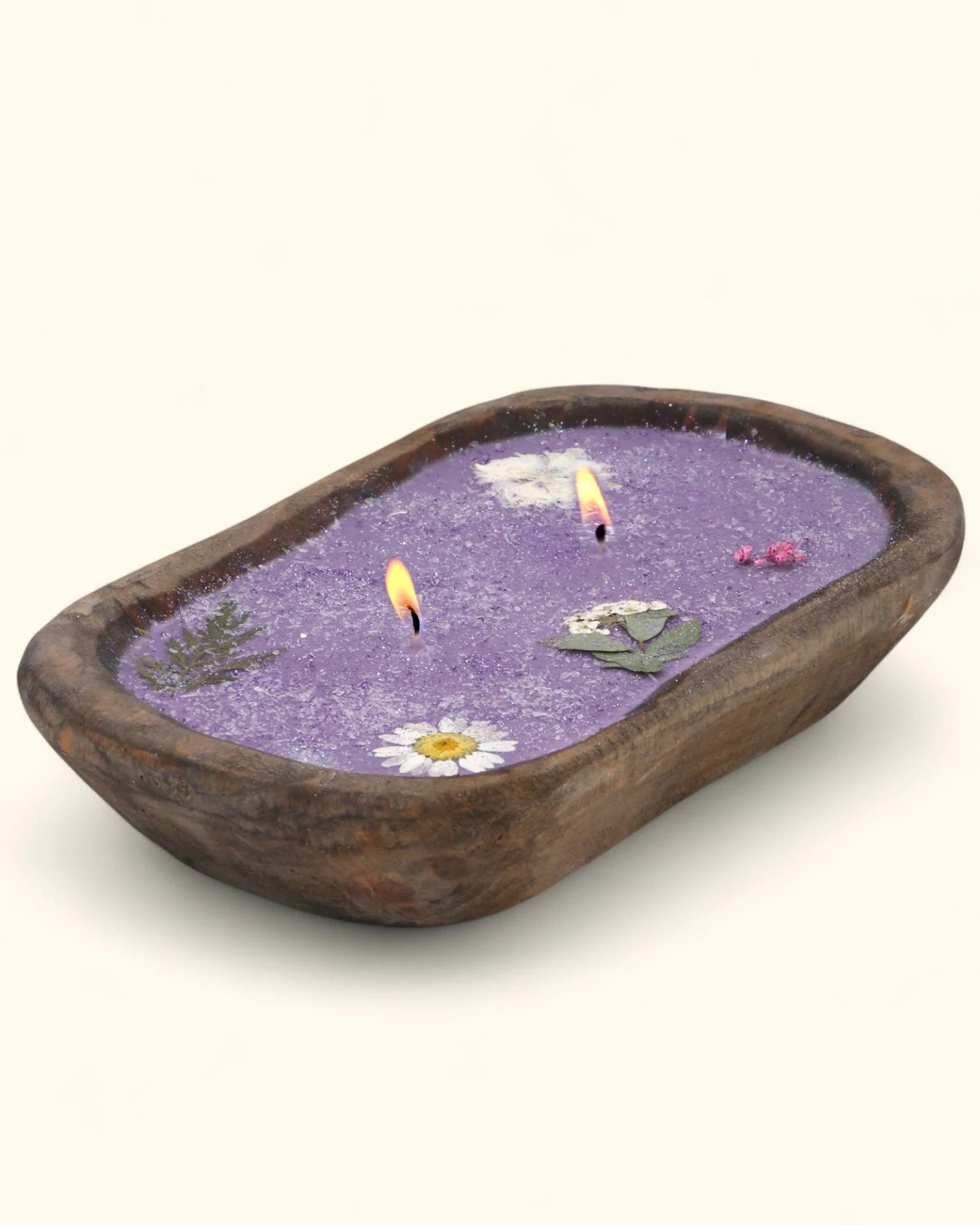 Purple Floral Scented Candle