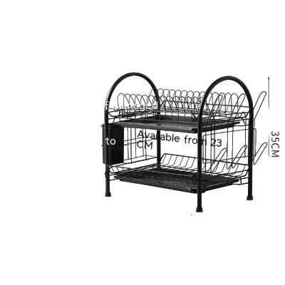Multi-Layer Floor Draining Bowl Rack – Kitchen Shelf & Countertop Dish Storage