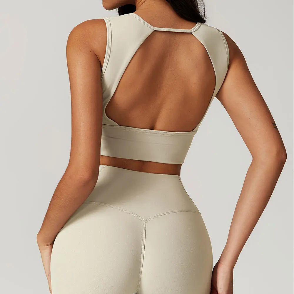 Women Fitness Top High Strength Backless and Breathable