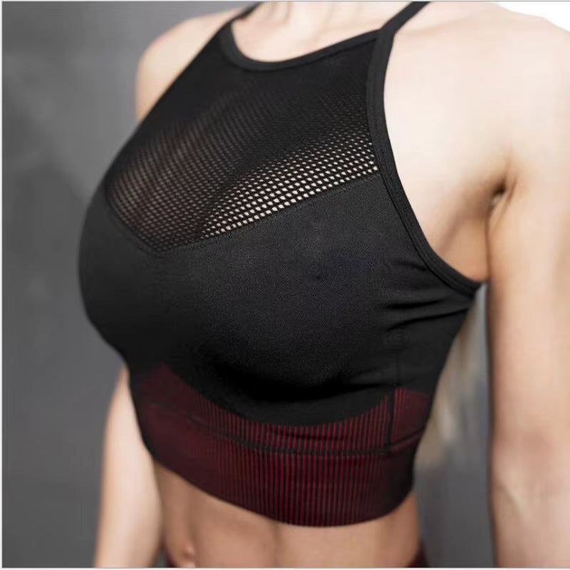 Women's Crop Top High Waist Fitness Suit 