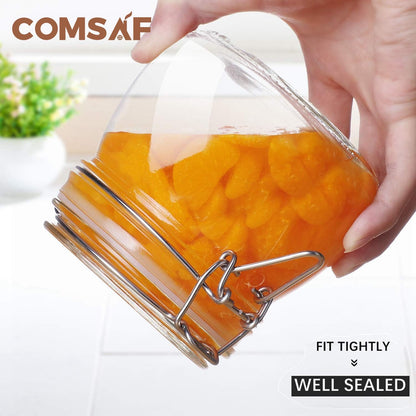 6-Pack 17oz Airtight Glass Jars