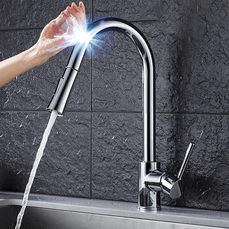 Stainless Steel Sensor Kitchen Faucets, Smart Touch