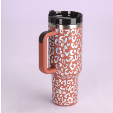 Tumbler With Handle Straw Insulated Stainless Steel
