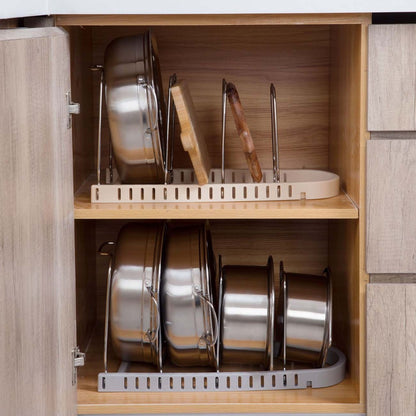 Non-perforated stainless steel pot rack
