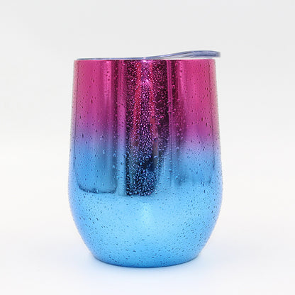 Double Stainless Steel Wine Glass – Big Belly Water Cup