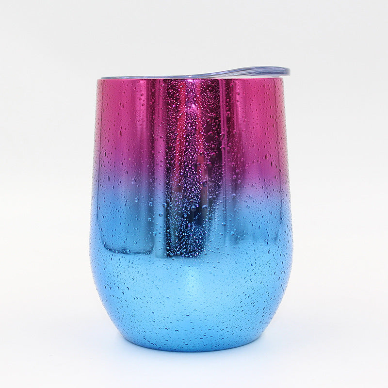 Double Stainless Steel Wine Glass – Big Belly Water Cup