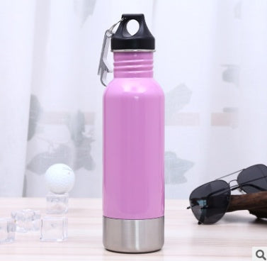 Black Stainless Steel Sipper Bottle with Carabiner Clip