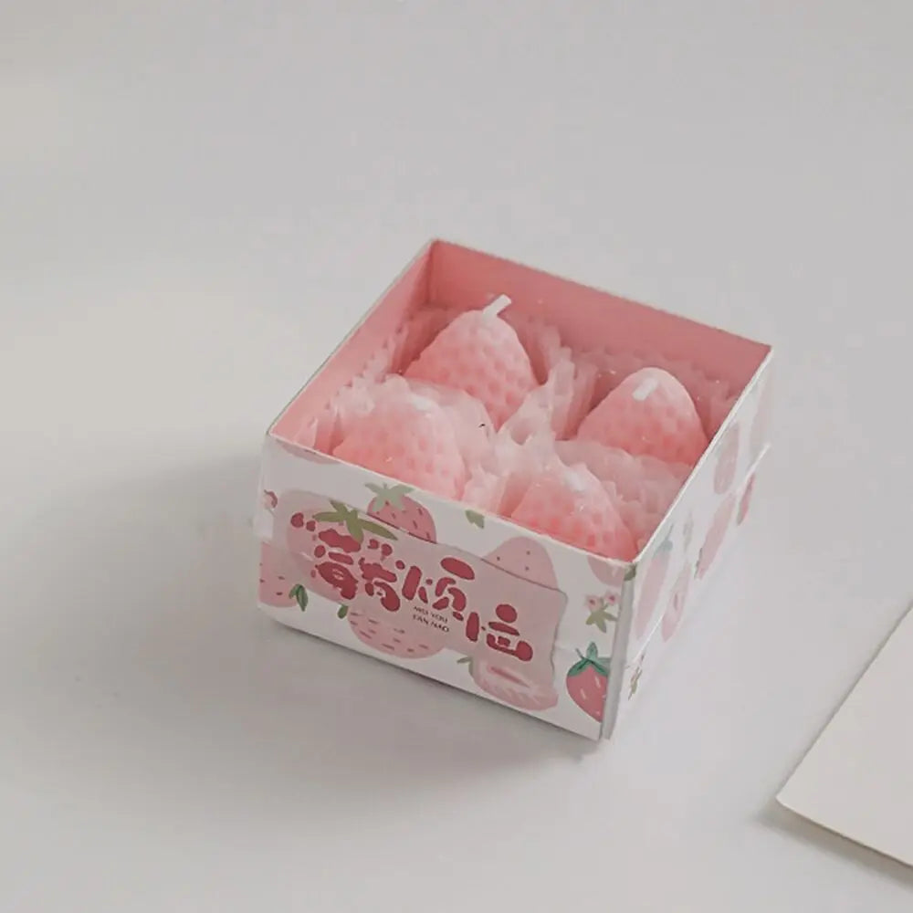 Strawberry Scented Candles Soy Wax Aromatherapy