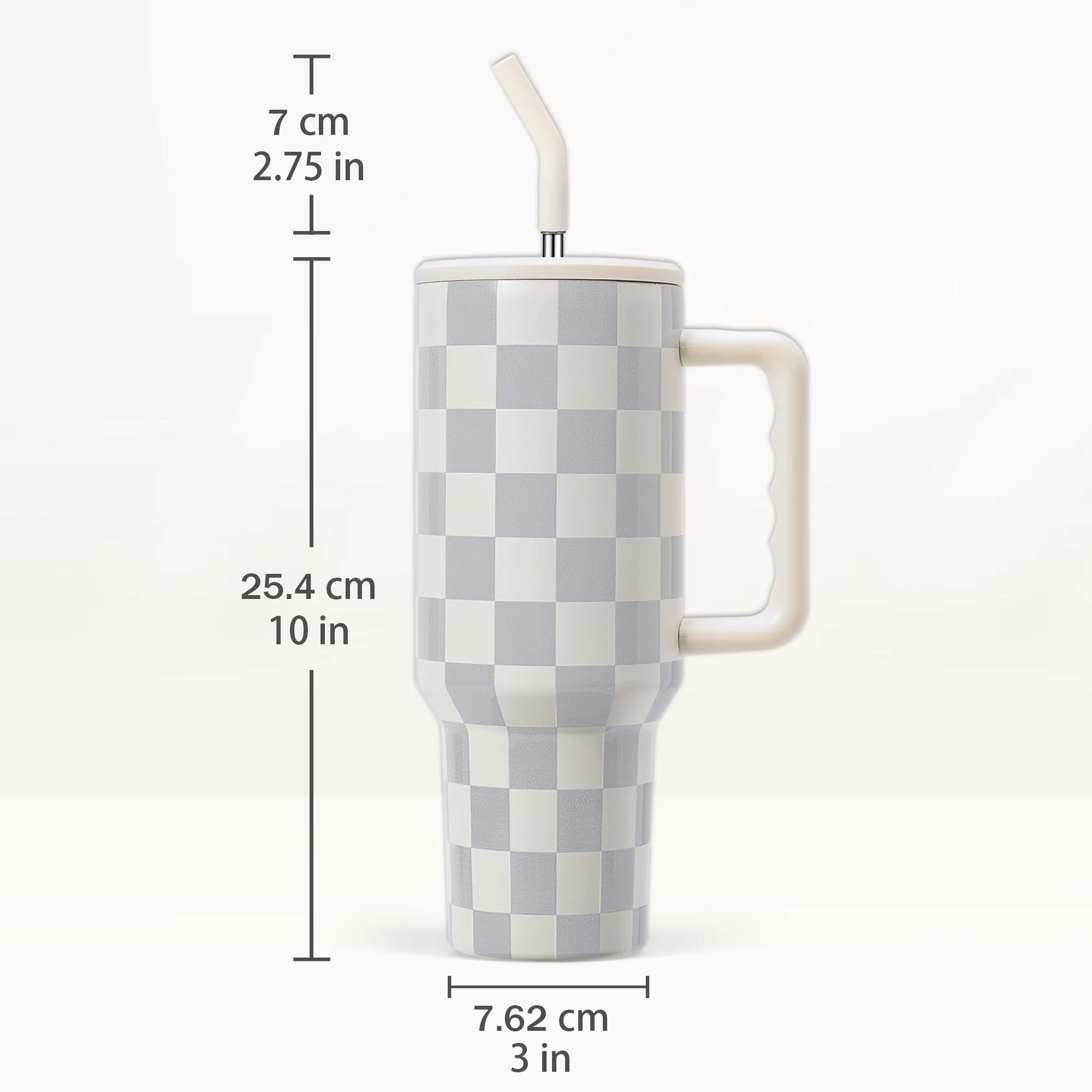 40 Oz Tumbler with Handle and Straw Lid, Insulated Stainless Steel 