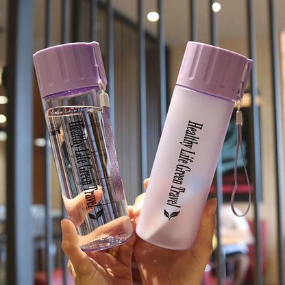 Simple plastic bottle with lid cup