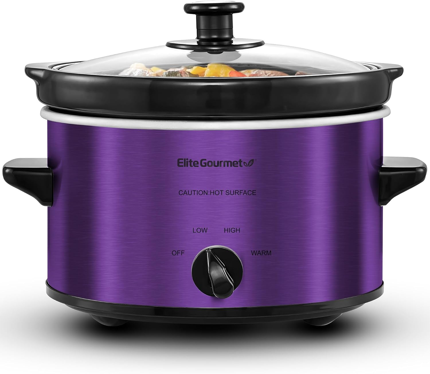 Electric Oval Slow Cooker, 2Qt Capacity, Purple