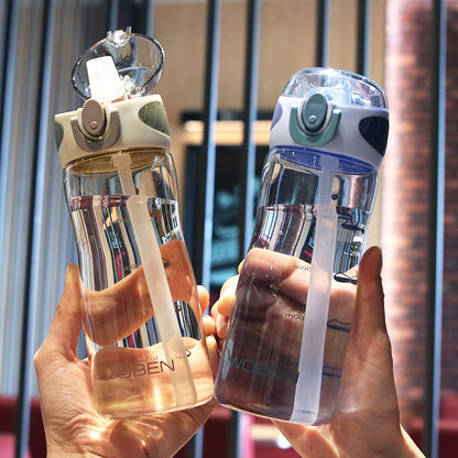 Stylish Hydration Bottle with Pop-Up Straw