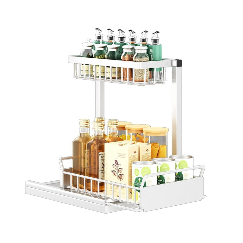 Multi-Function Pull-Out Kitchen Sink & Cabinet Rack
