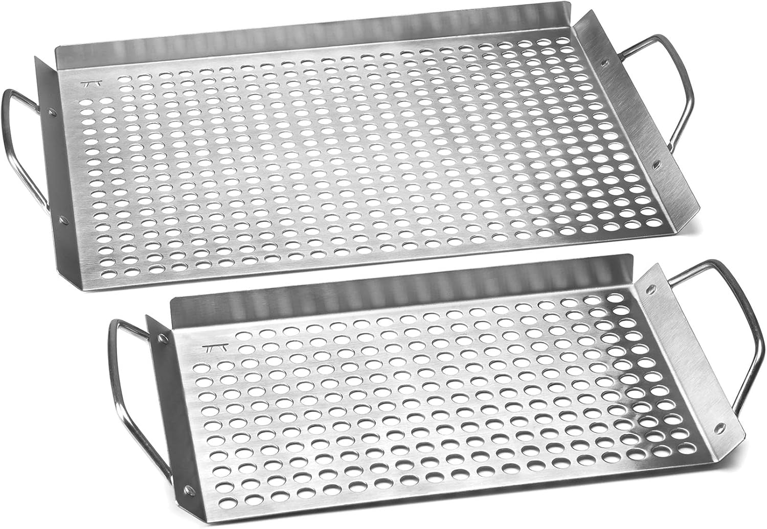 Stainless Steel Grill Topper Grid, Set of 2, 11"X7" and 11"X17"