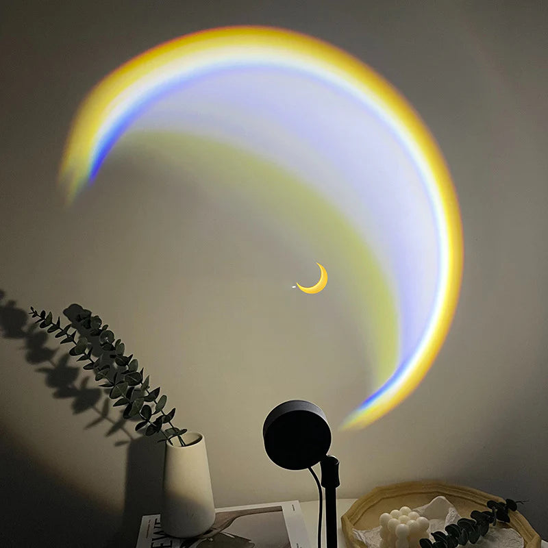 Moonlight USB LED Rainbow Glow Night Projector Ambient Lighting