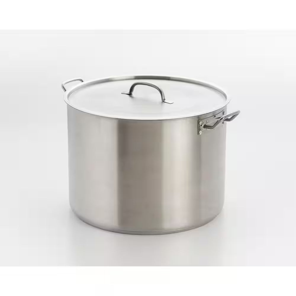 Professional 35 Qt. Stainless Steel Stock Pot with Lid