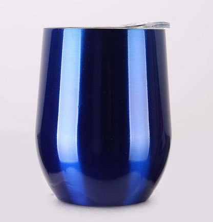 Double Stainless Steel Wine Glass – Big Belly Water Cup