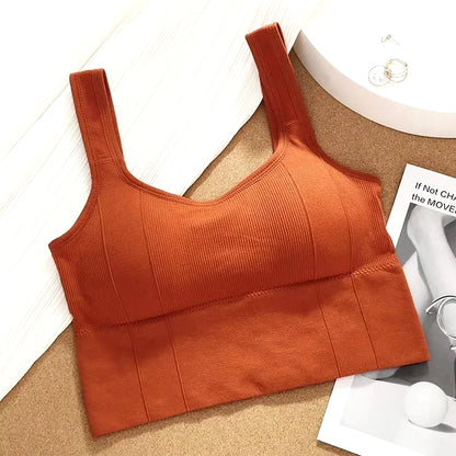 Breathable Sports Bra Anti-Sweat Fitness Top Women Seamless Yoga Bra Shockproof Crop Top Push up Sport Bra Gym Workout Top