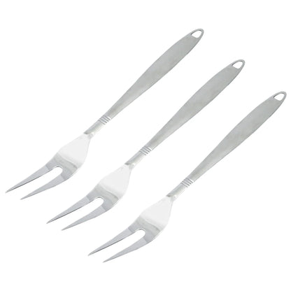 12.5" Long Stainless Steel Meat Serving Fork with Attractive Brushed Finish Handle 3 Pack