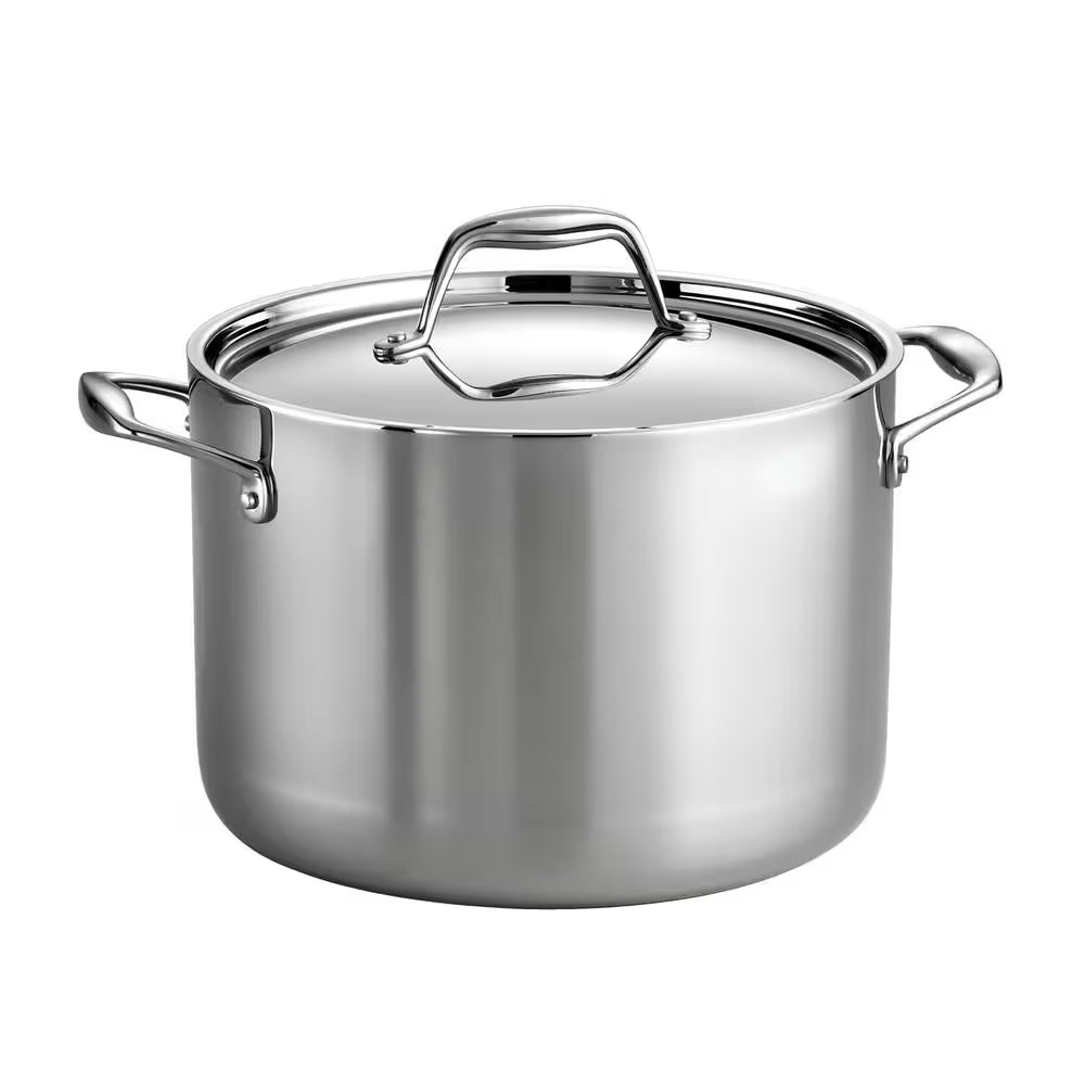 Signature Tri-Ply Clad 8 Qt. Stainless Steel Stock Pot with Lid