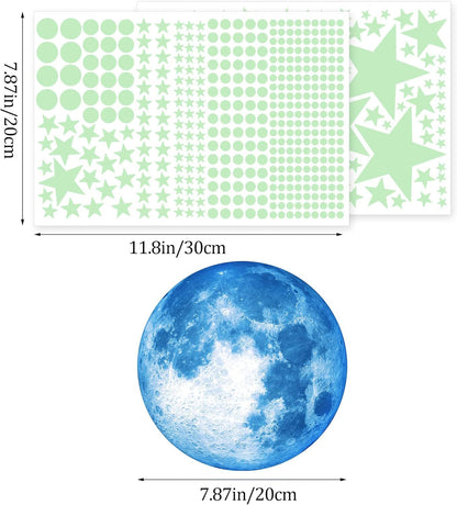 Glow in the Dark Stars & Moon  Galaxy Wall Stickers