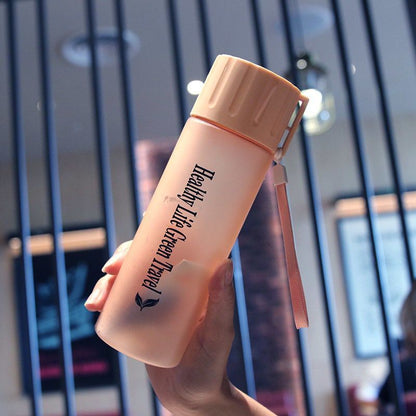 Simple plastic bottle with lid cup