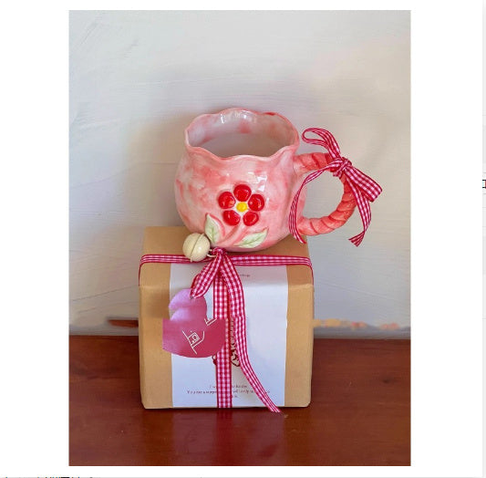 Whimsical Cherry Blossom Ceramic Mug Gift Set