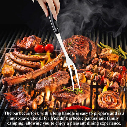 Meat Fork, Heavy Duty Stainless Steel Carving Cooking Fork, Grill Serving Fork for Slicing & Serving Roasts, Turkey, BBQ