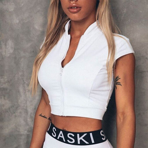 Yoga Midriff-baring Top