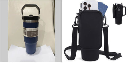 Sports Water & Coffee Tumbler with Handle & Cover