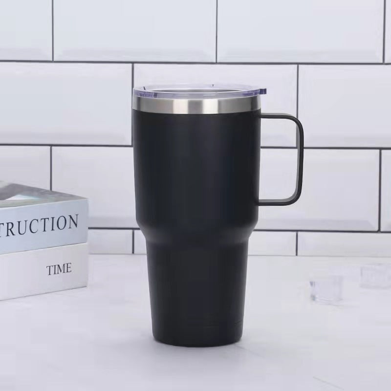 Durable 30oz Stainless Steel Vacuum Insulated Mug with Handle