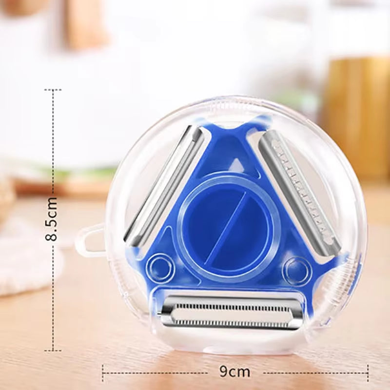 1-2Pcs 3In1 Kitchen Convenience Vegetable Peeler Carrot Grater Fruit Cutter Shredding Tool for Kitchen