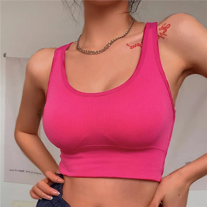 Women Seamless Fitness Top High Impact Sports Bra