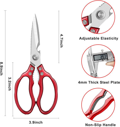 Heavy Duty Sharp Kitchen Scissors Cooking Shears for Meat