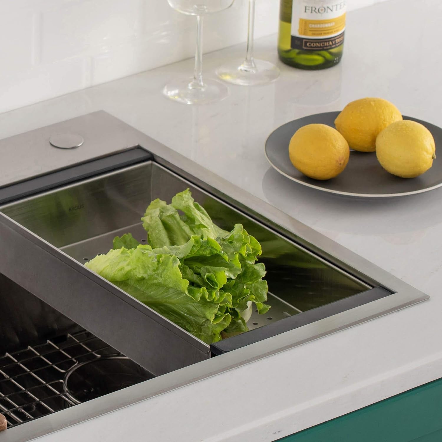 Stainless Steel Colander for Workstation Kitchen Sink, CS-6