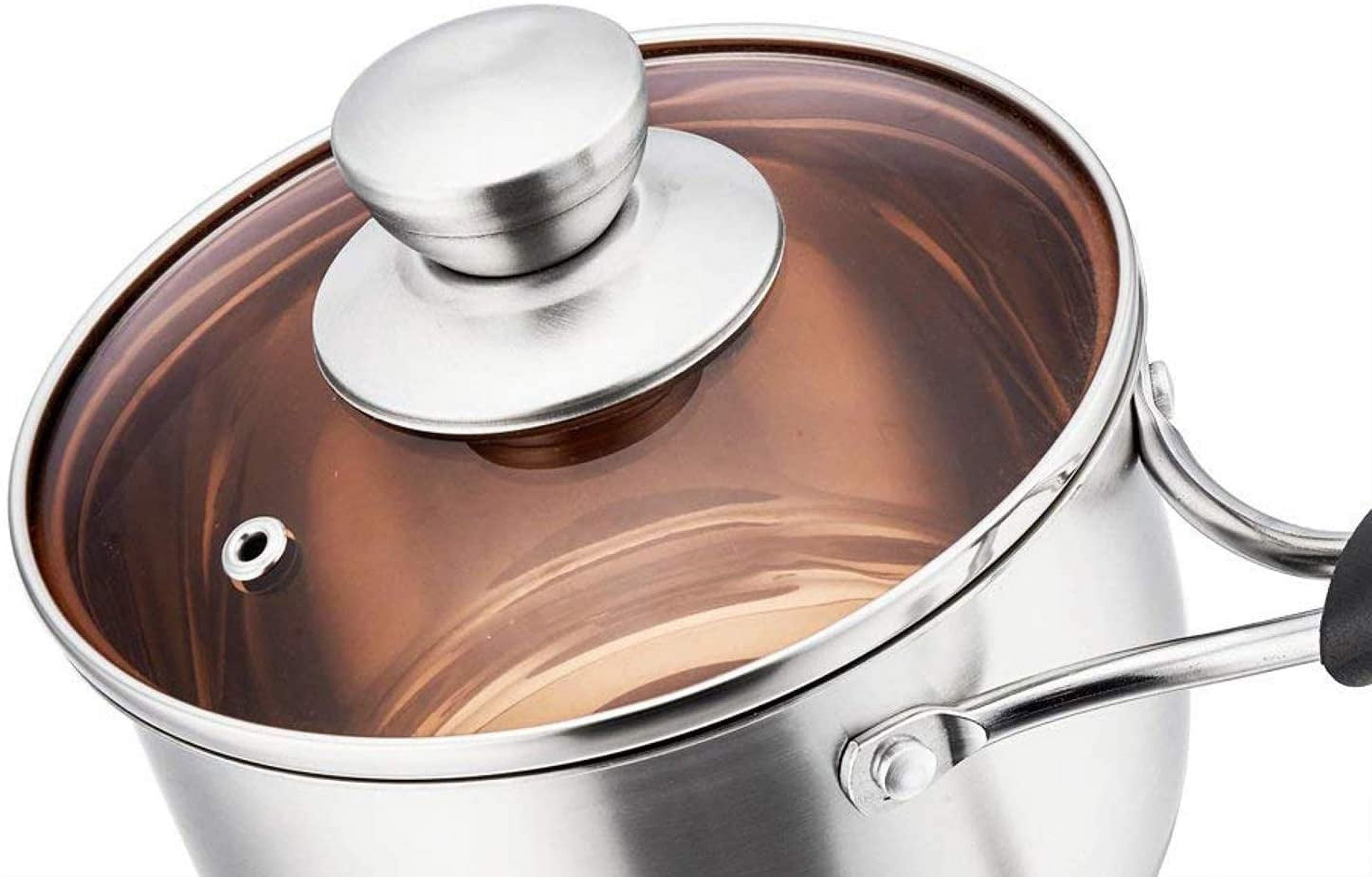 1 Quart Saucepan, Stainless Steel Saucepan with Lid, Small Sauce for Home Kitchen Restaurant Cooking