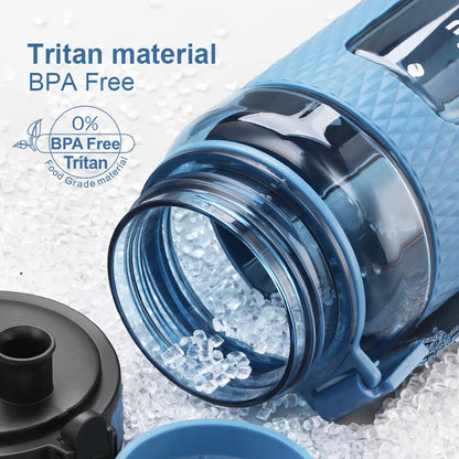 Sport Water Bottles BPA Free Portable Gym Anti-Fall Leak-Proof Large Capacity Fitness Kettle Tritan Plastic Drink Bottle