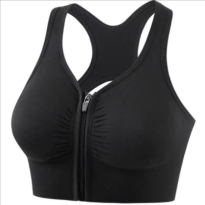 Women's Fashionable Fitness Top Front Zipper