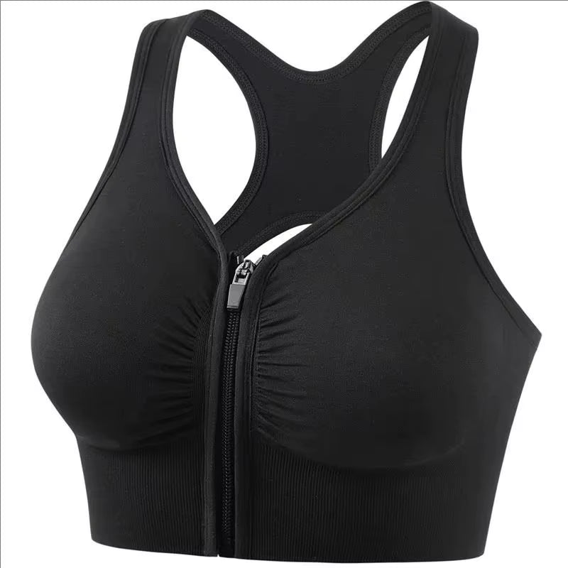 Women's Fashionable Fitness Top Front Zipper